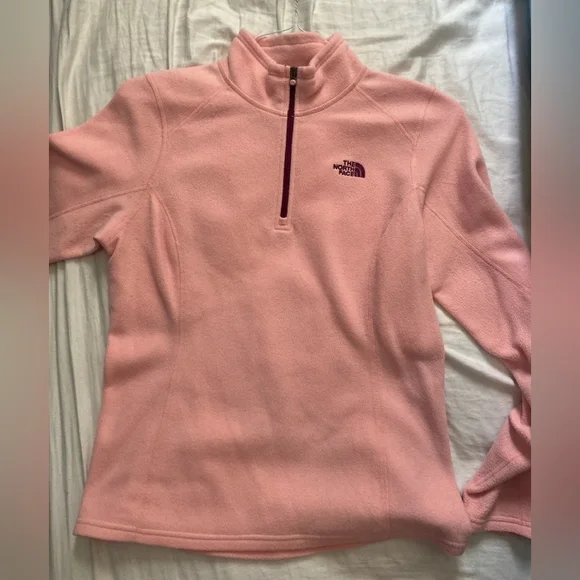 The North Face quarter zip lightweight fleece, Pink, sz M, good condition! - Picture 3 of 11